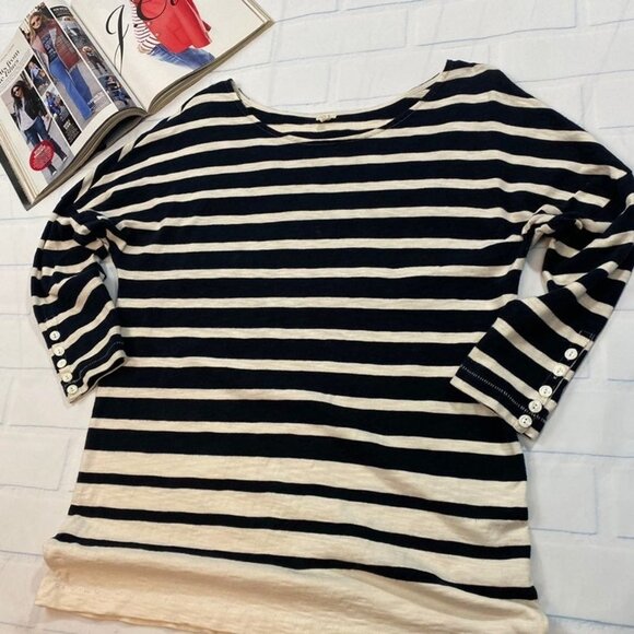 J.Crew Women's striped long‎ sleeve Shirt blouse - Picture 2 of 8